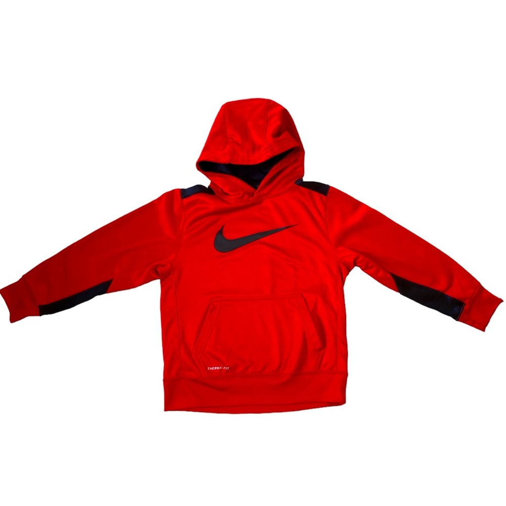 ⭐️ 3/$20 Boys: NIKE: Therma-Fit Red and black hoodie- Sz S EUC